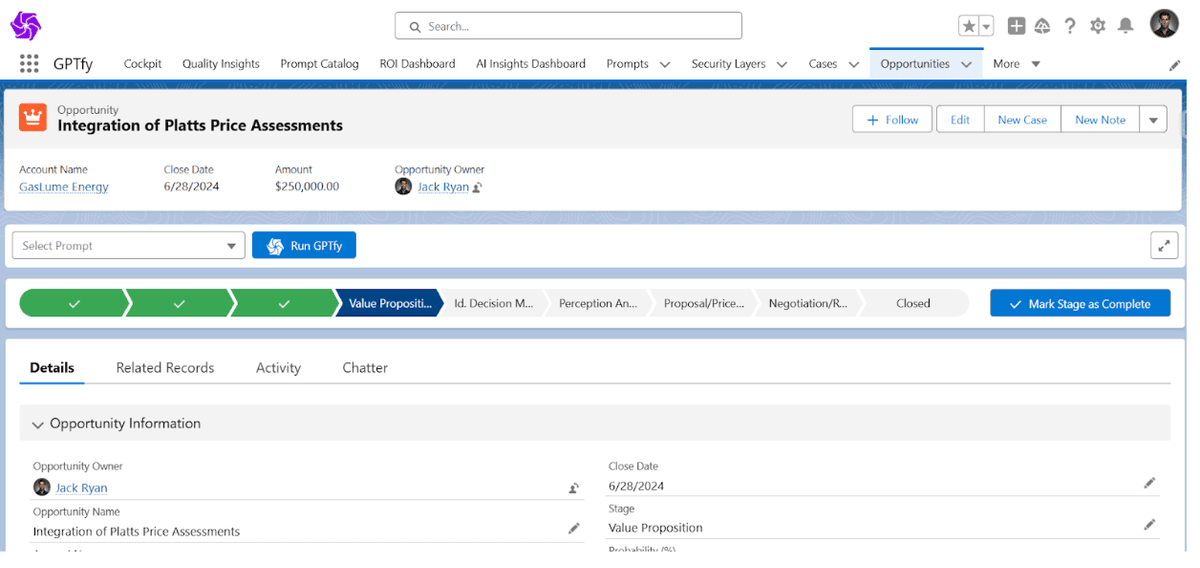 AI analyzes opportunity history through Data Context Mapping to craft contextual emails