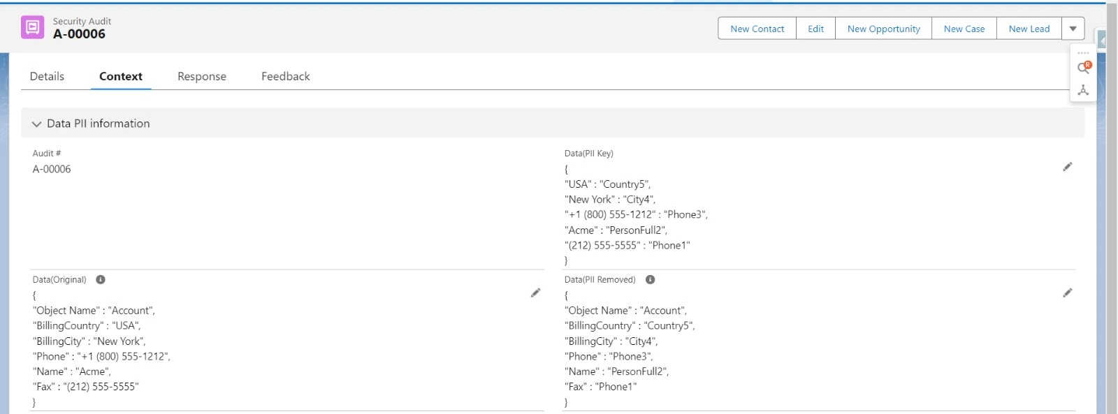 GPTfy Security Layer Process Flow - Layer 2: Anonymize common data types across