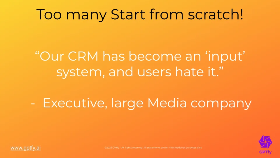 Start-from-Scratch Flows - CRM automation creates new processes and burdens sales