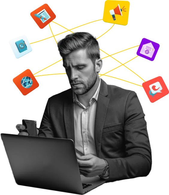 Sales representative using GPTfy AI assistant for Salesforce Sales Cloud automation