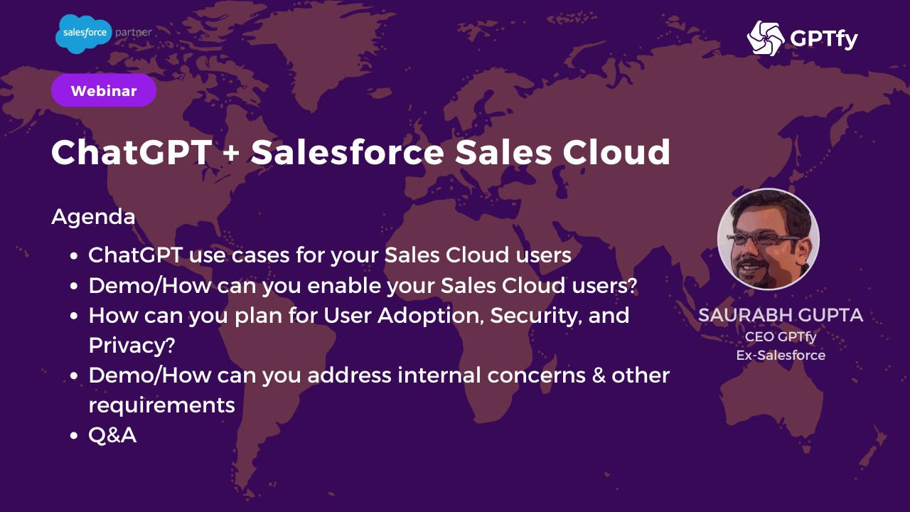 ChatGPT + Salesforce Sales Cloud - Webinar Banner