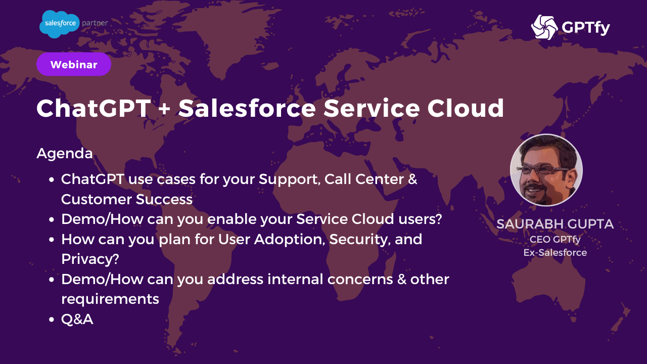 ChatGPT + Salesforce Service Cloud - Webinar Banner