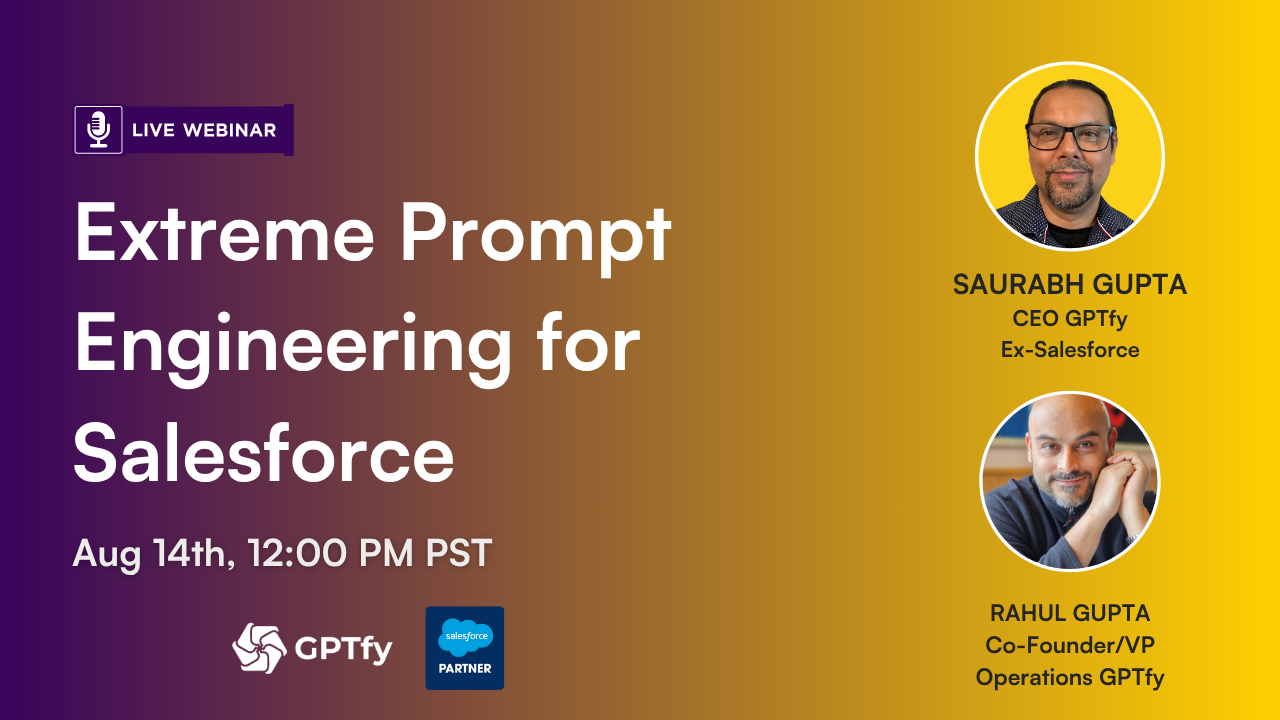 Extreme Prompt Engineering for Salesforce - Webinar Banner