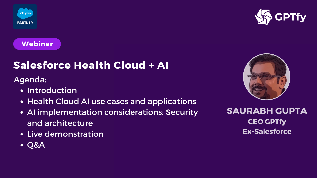 Salesforce Health Cloud + AI - Webinar Banner