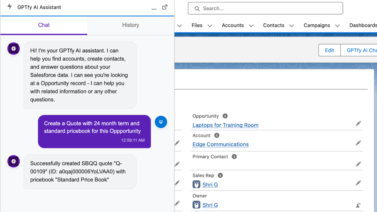 AI for Salesforce CPQ - Product Configuration