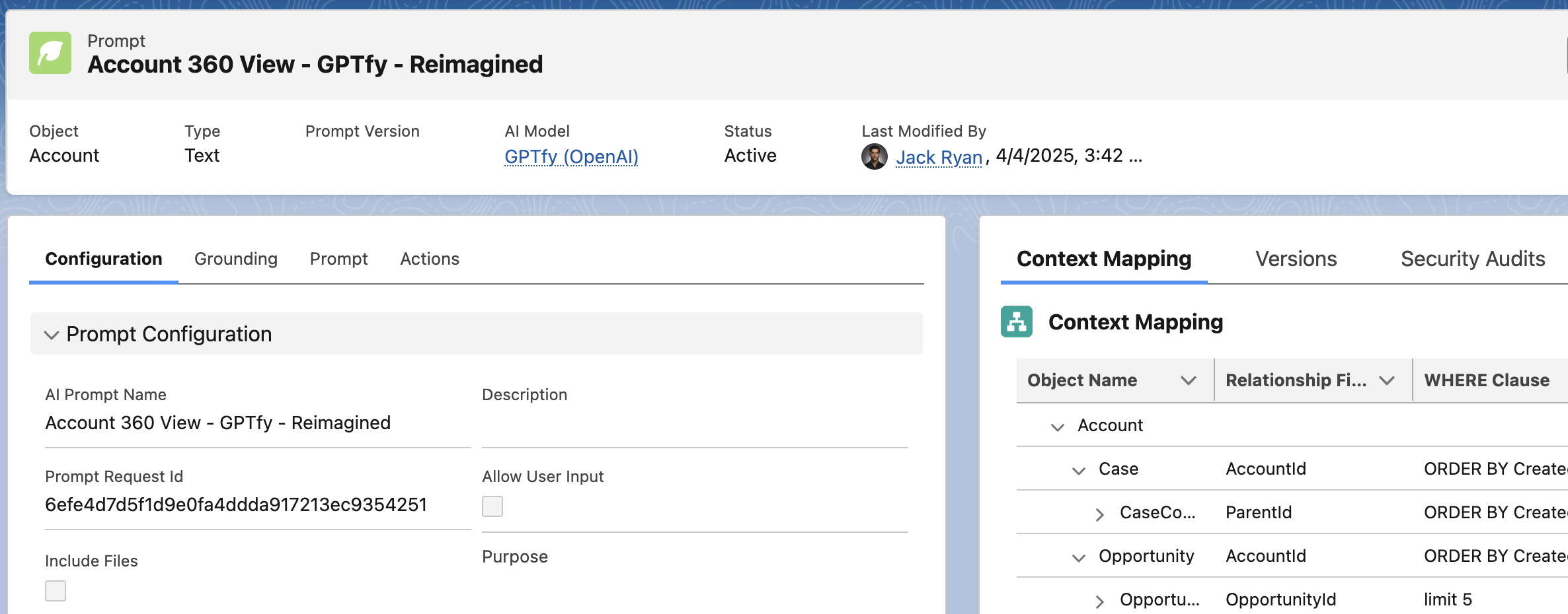 GPTfy AI Prompt Builder for Salesforce - No-code prompt engineering with enterprise governance and version control