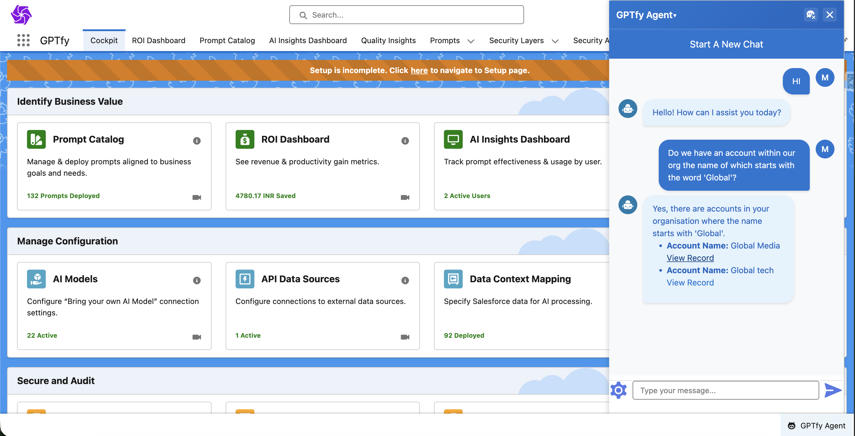 Security and governance demonstration