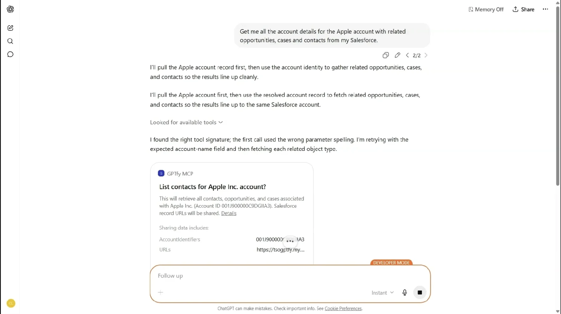 Live API tools, not stale exports