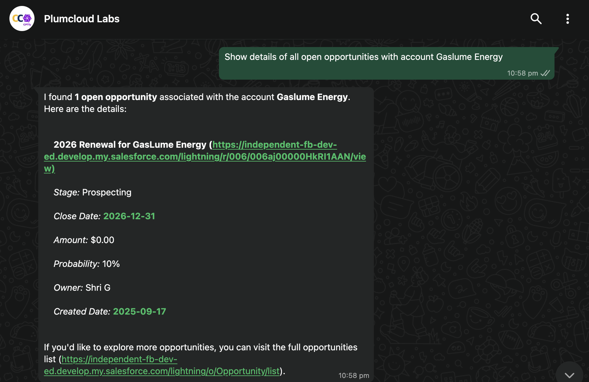 Sales teams using WhatsApp for mobile Salesforce updates