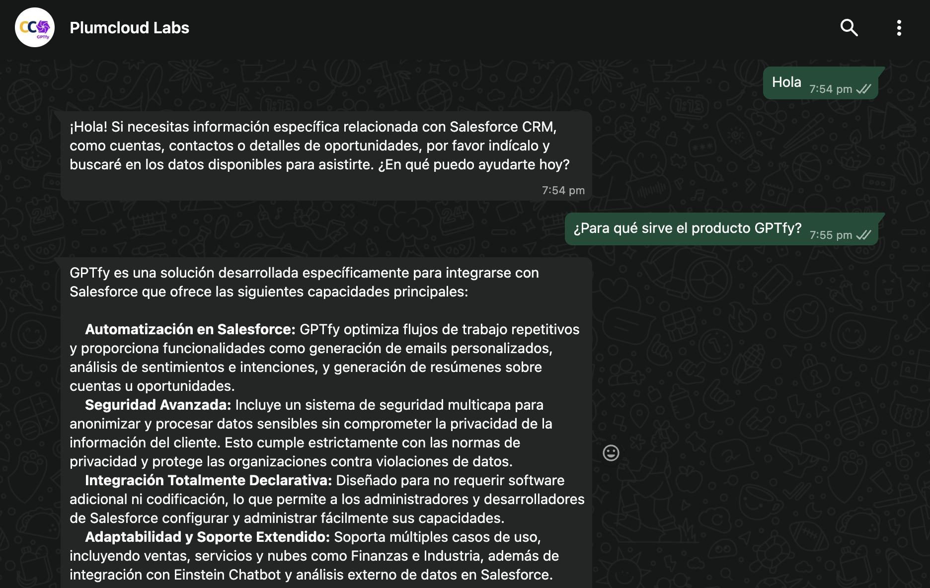 Customer service with WhatsApp voice and text support