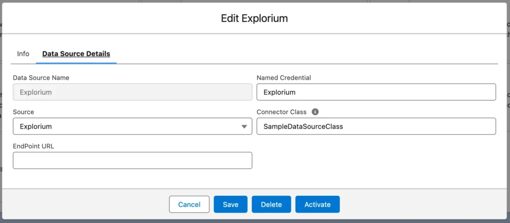 edit explorium and data source details in gptfy